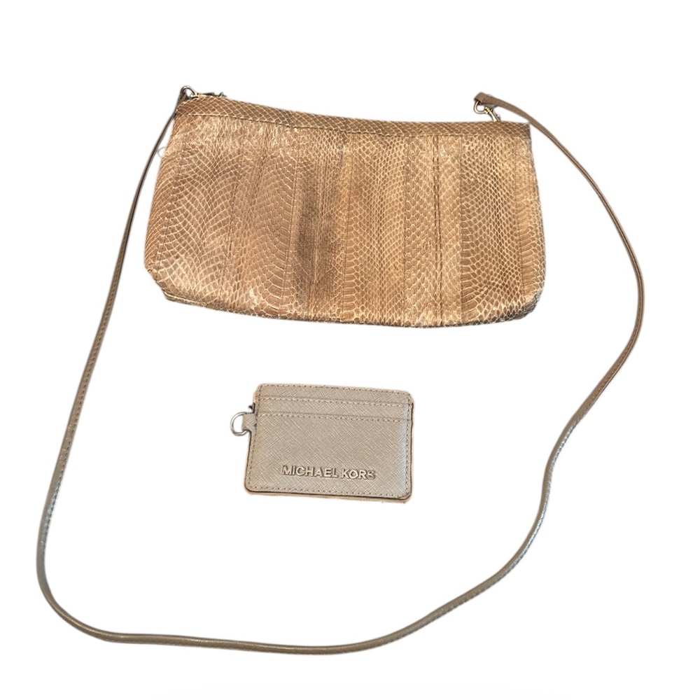 Fredrick E Nelson Vintage snake skin crossbody& Michael Kors card holder